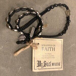 NWT - St. Benedict Heratite wrap blessing bracelet 'My Saint My Hero'